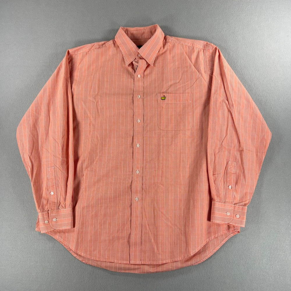 Bobby Jones Long Sleeve Masters Button Up Mens Size XL Preppy Golf Augusta